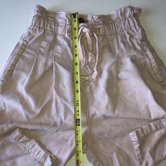 Free People Women’s Margate Paperbag Pants BlushPink Pleated Size XS - Picture 7 of 16